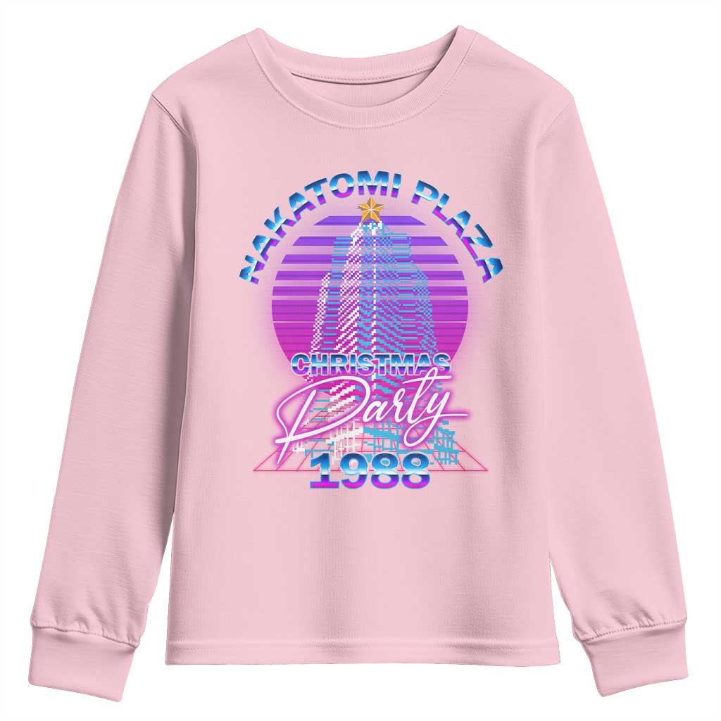 Nakatomi Plaza Christmas Party 1988 Vaporwave Youth Sweatshirt TS09 Light Pink Print Your Wear