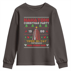 Christmas Nakatomi Youth Sweatshirt Yipee Ki-Yay Performance Hans Grubrer Band TS09 Dark Chocolate Print Your Wear