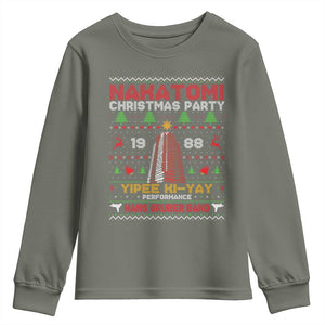 Christmas Nakatomi Youth Sweatshirt Yipee Ki-Yay Performance Hans Grubrer Band TS09 Military Green Print Your Wear