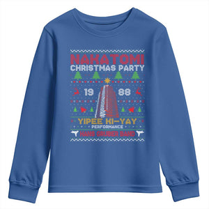 Christmas Nakatomi Youth Sweatshirt Yipee Ki-Yay Performance Hans Grubrer Band TS09 Royal Blue Print Your Wear