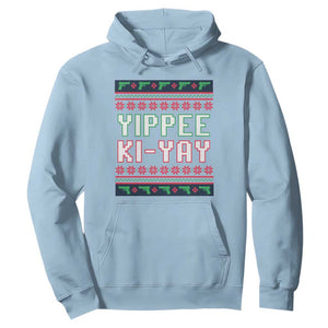 Funny Christmas Nakatomi Plaza Yipee Ki-Yay Hoodie TS09 Light Blue Print Your Wear