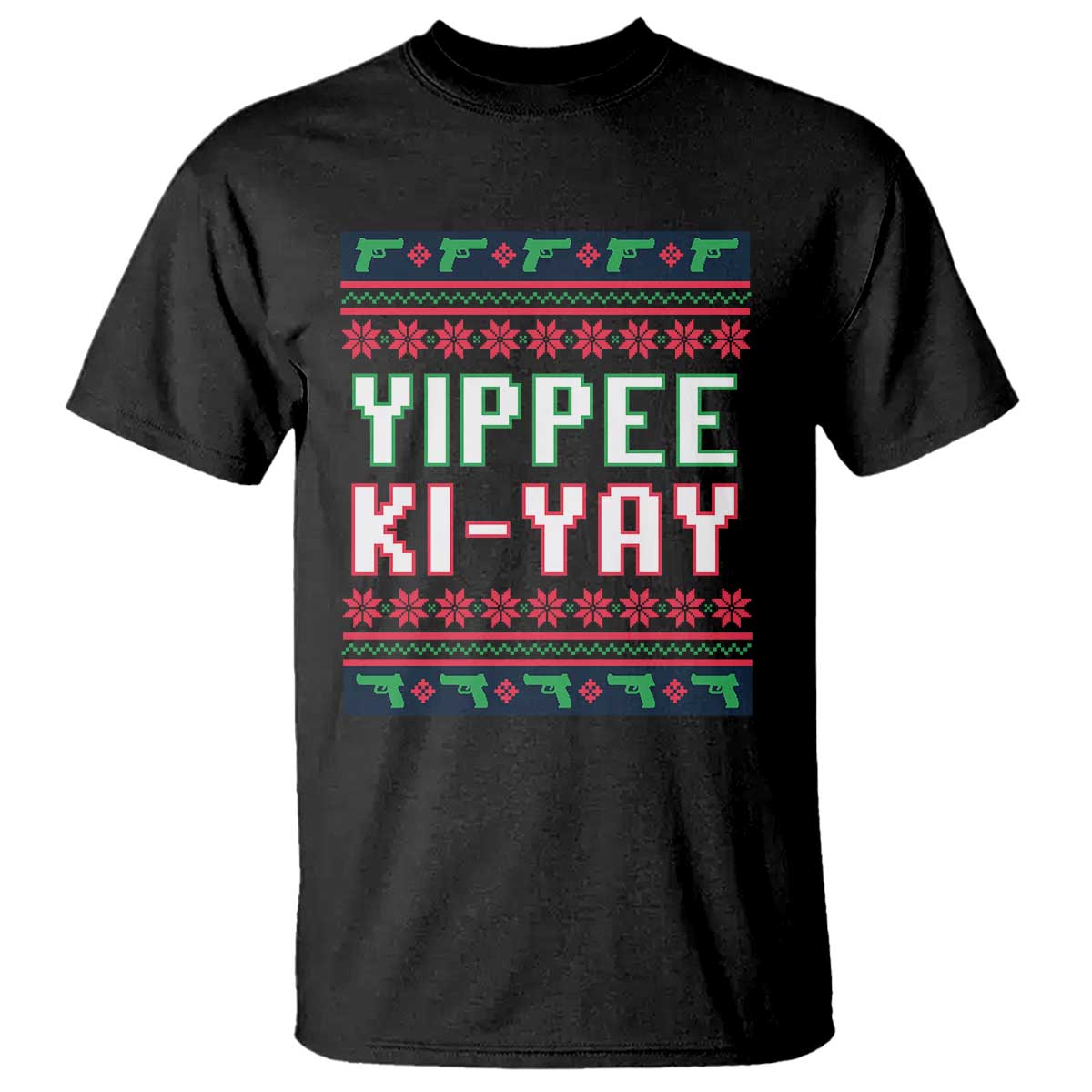 Funny Christmas Nakatomi Plaza Yipee Ki-Yay T Shirt TS09 Black Print Your Wear