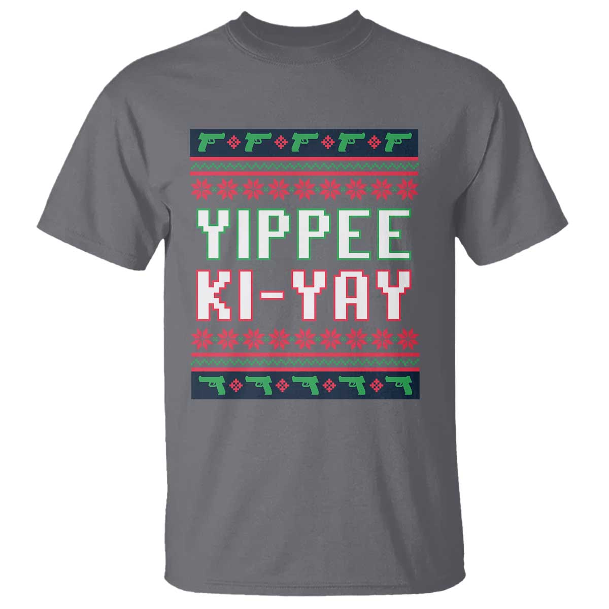 Funny Christmas Nakatomi Plaza Yipee Ki-Yay T Shirt TS09 Charcoal Print Your Wear