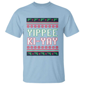 Funny Christmas Nakatomi Plaza Yipee Ki-Yay T Shirt TS09 Light Blue Print Your Wear