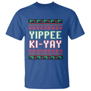 Funny Christmas Nakatomi Plaza Yipee Ki-Yay T Shirt TS09 Royal Blue Print Your Wear