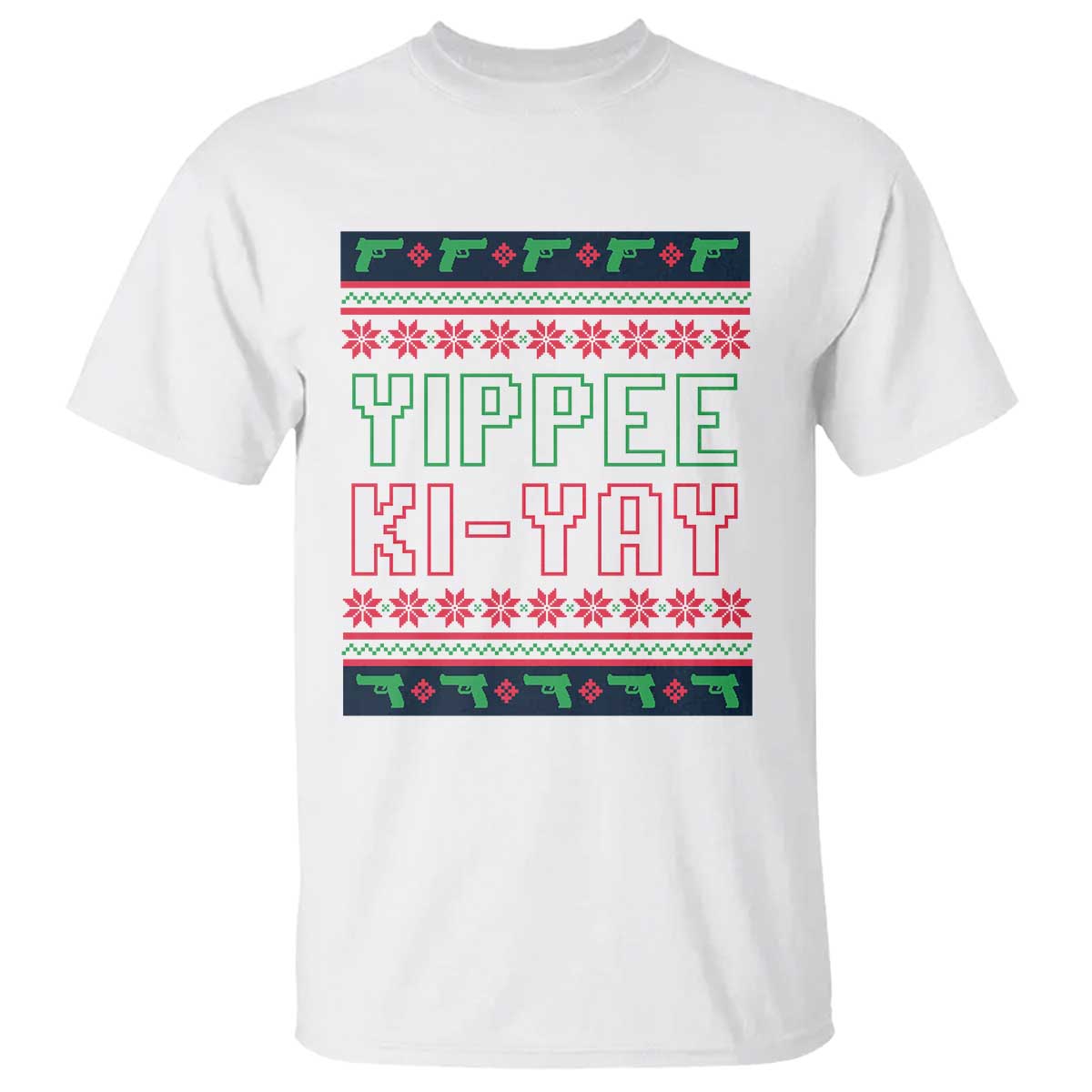 Funny Christmas Nakatomi Plaza Yipee Ki-Yay T Shirt TS09 White Print Your Wear