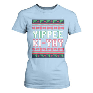 Funny Christmas Nakatomi Plaza Yipee Ki-Yay T Shirt For Women TS09 Light Blue Print Your Wear