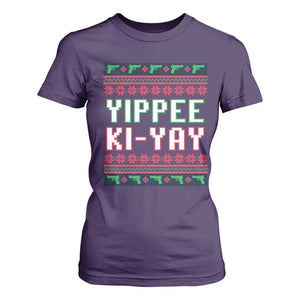 Funny Christmas Nakatomi Plaza Yipee Ki-Yay T Shirt For Women TS09 Purple Print Your Wear