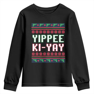 Funny Christmas Nakatomi Plaza Yipee Ki-Yay Youth Sweatshirt TS09 Black Print Your Wear