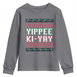 Funny Christmas Nakatomi Plaza Yipee Ki-Yay Youth Sweatshirt TS09 Charcoal Print Your Wear
