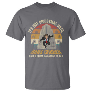 Funny Nakatomi Plaza T Shirt It's Not Christmas Until Hans Gruber Falls TS09 Charcoal Print Your Wear