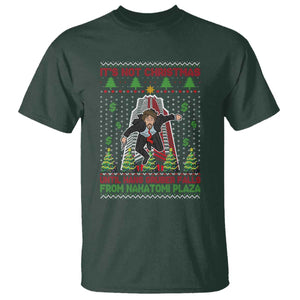 Xmas Nakatomi Plaza T Shirt It's Not Christmas Until Hans Gruber Falls TS09 Dark Forest Green Print Your Wear