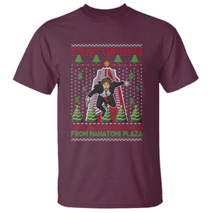 Xmas Nakatomi Plaza T Shirt It's Not Christmas Until Hans Gruber Falls TS09 Maroon Print Your Wear