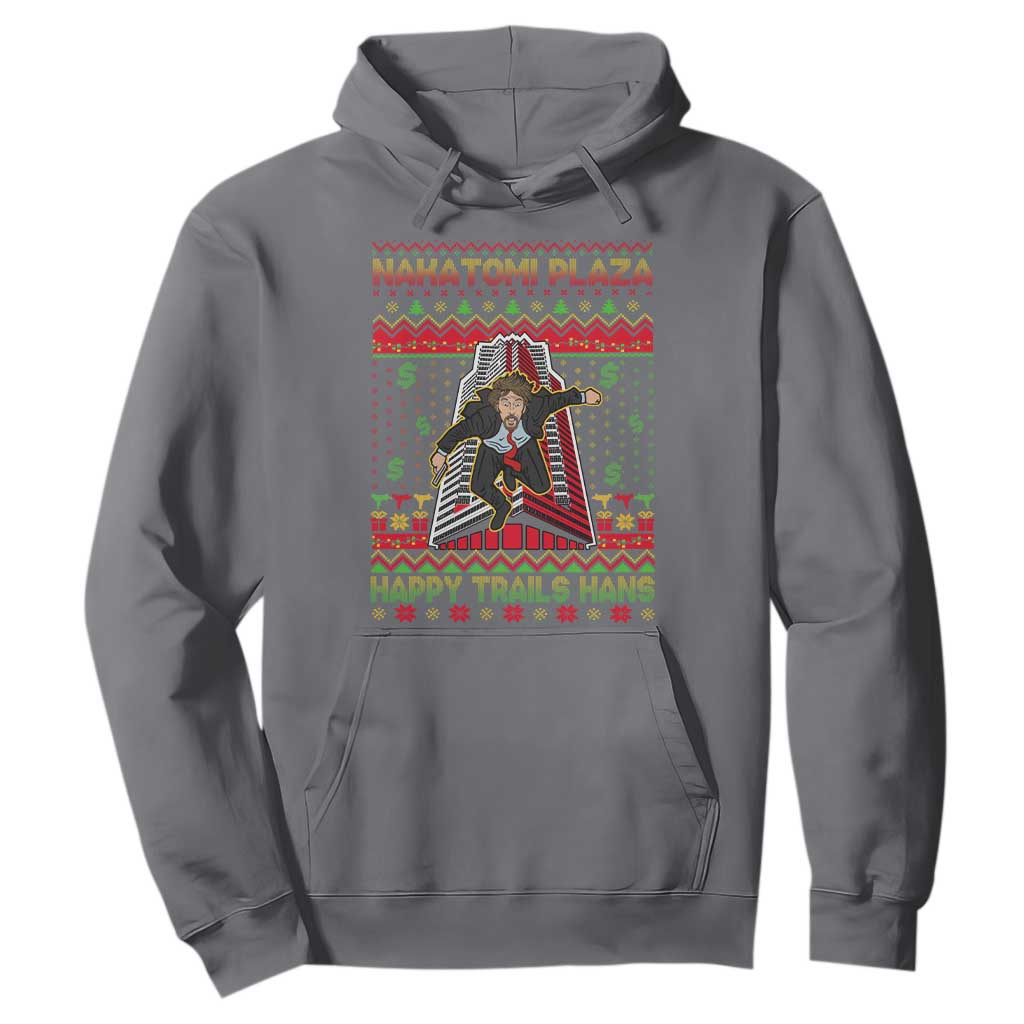 Christmas Nakatomi Plaza 1988 Hoodie Happy Trails Hans TS09 Charcoal Print Your Wear