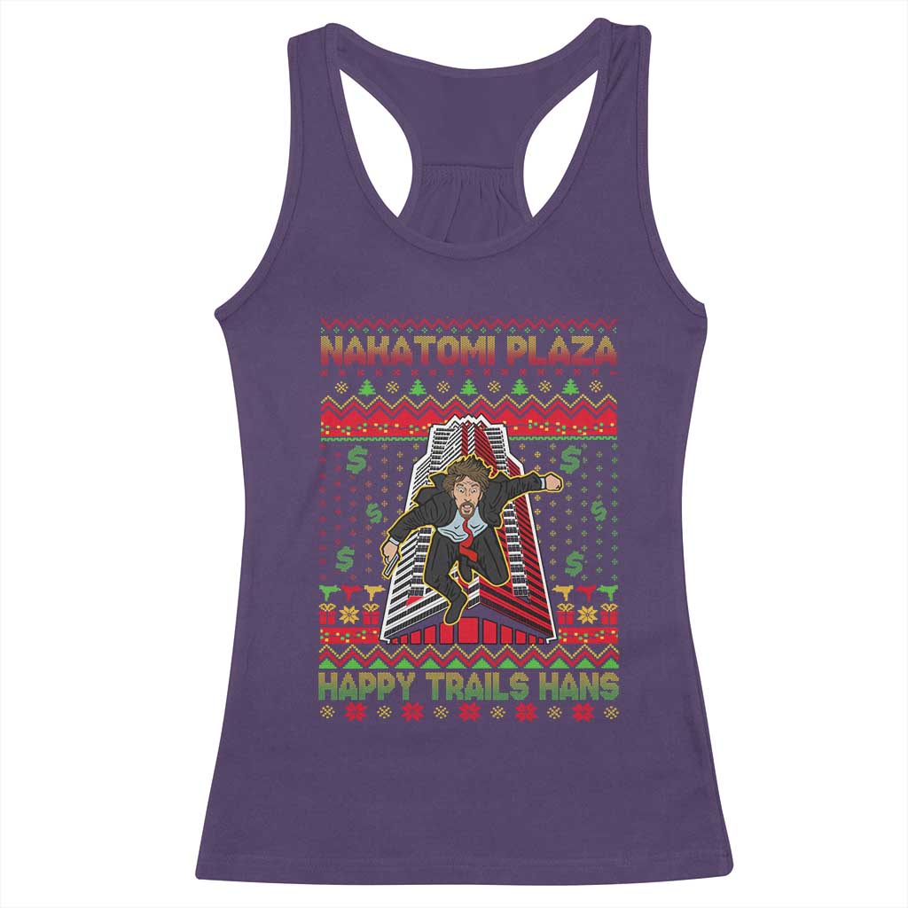 Christmas Nakatomi Plaza 1988 Racerback Tank Top Happy Trails Hans TS09 Purple Print Your Wear