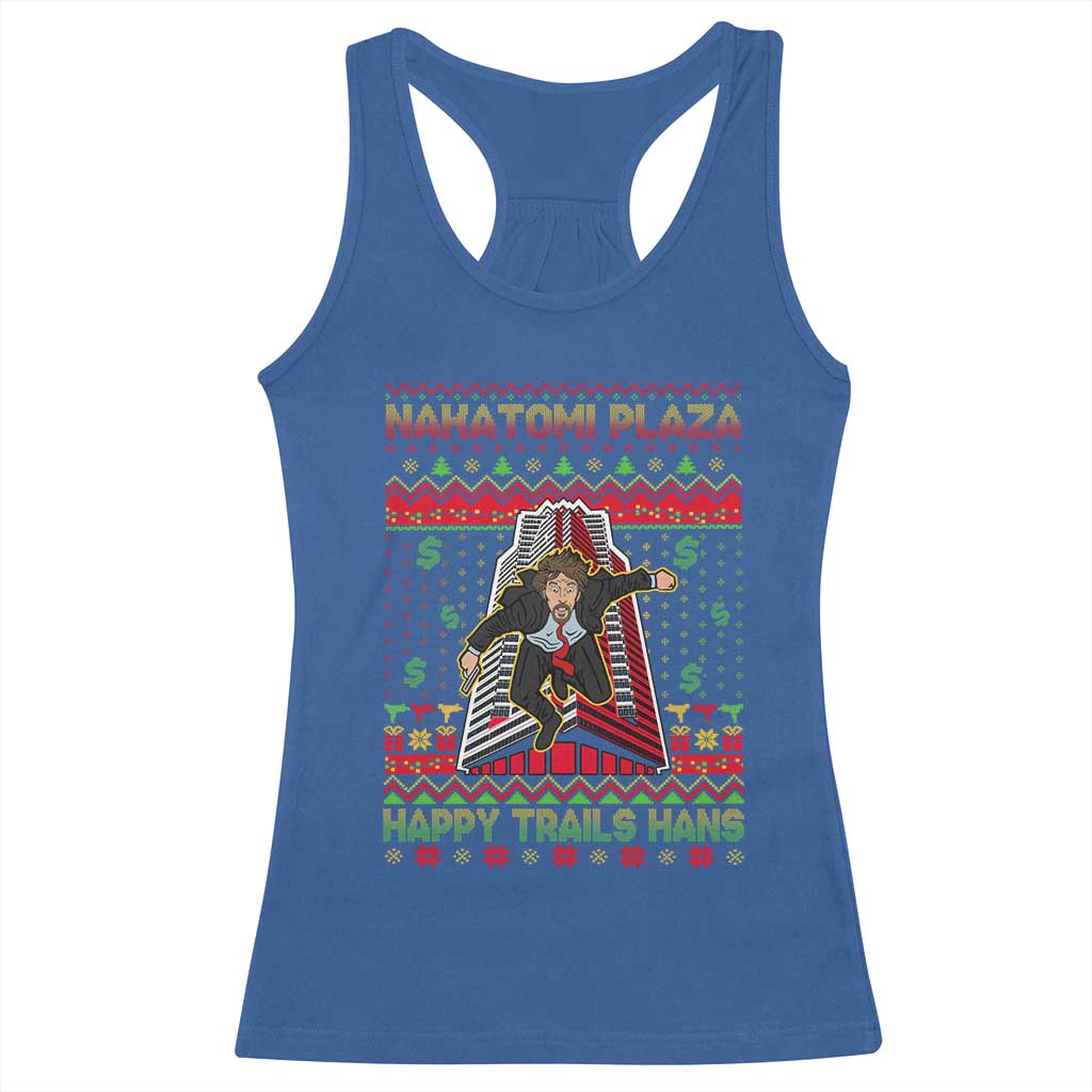 Christmas Nakatomi Plaza 1988 Racerback Tank Top Happy Trails Hans TS09 Royal Blue Print Your Wear