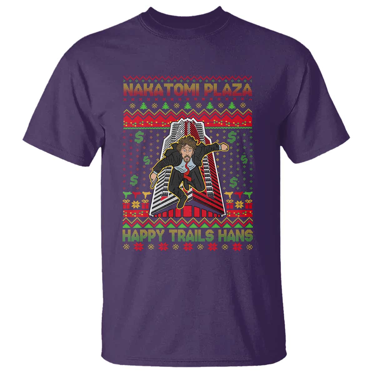 Christmas Nakatomi Plaza 1988 T Shirt Happy Trails Hans TS09 Purple Print Your Wear