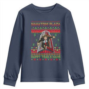 Christmas Nakatomi Plaza 1988 Youth Sweatshirt Happy Trails Hans TS09 Navy Print Your Wear