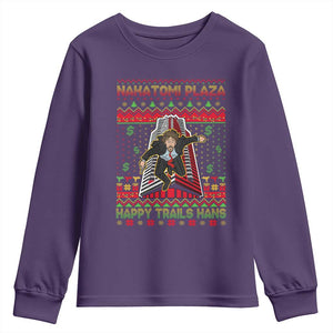 Christmas Nakatomi Plaza 1988 Youth Sweatshirt Happy Trails Hans TS09 Purple Print Your Wear