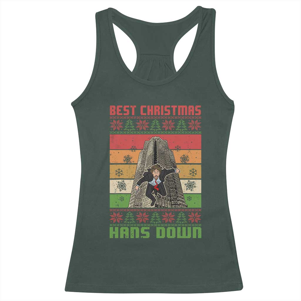 Best Christmas Hans Down Nakatomi 1988 Racerback Tank Top TS09 Dark Forest Green Print Your Wear