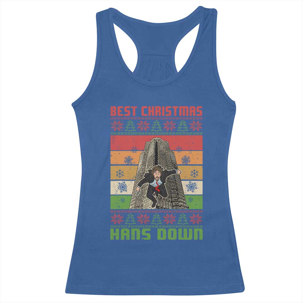 Best Christmas Hans Down Nakatomi 1988 Racerback Tank Top TS09 Royal Blue Print Your Wear