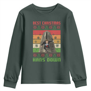 Best Christmas Hans Down Nakatomi 1988 Youth Sweatshirt TS09 Dark Forest Green Print Your Wear