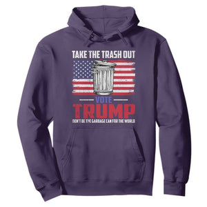 Trump 2024 Hoodie Dont Be The Garbage Can For The World Take The Trash Out TS09 Purple Print Your Wear