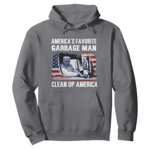 Trump 2024 Hoodie America's Favorite Garbage Man Time To Clean Up American TS09 Charcoal Print Your Wear