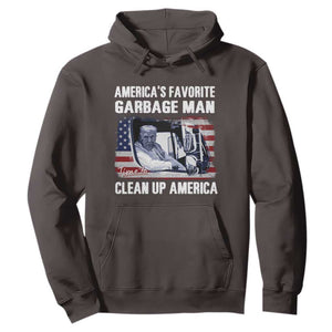 Trump 2024 Hoodie America's Favorite Garbage Man Time To Clean Up American TS09 Dark Chocolate Print Your Wear