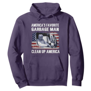 Trump 2024 Hoodie America's Favorite Garbage Man Time To Clean Up American TS09 Purple Print Your Wear