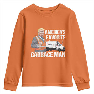 Trump 2024 Youth Sweatshirt America's Favorite Garbage Man TS09 Orange Print Your Wear