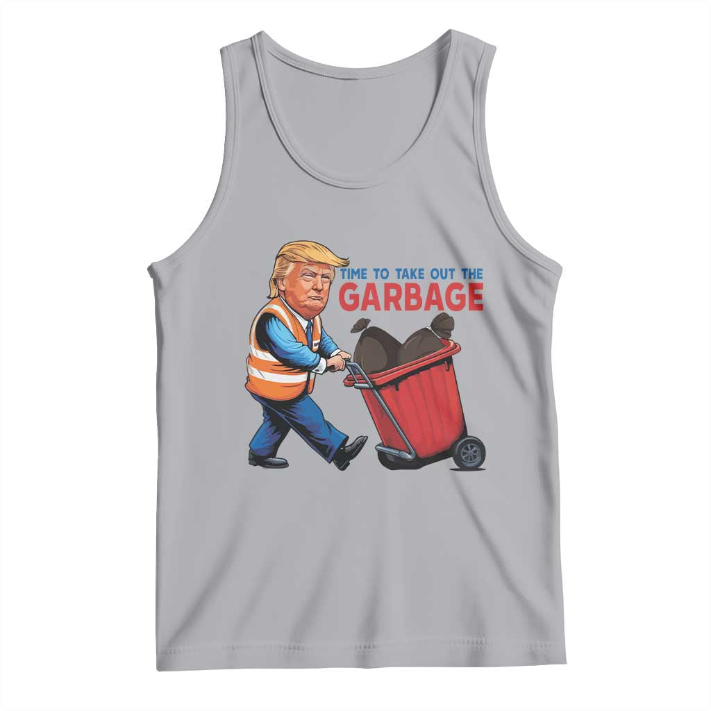 Trump 2024 Tank Top Time To Take Out The Garbage TS09 Athletic Heather Print Your Wear
