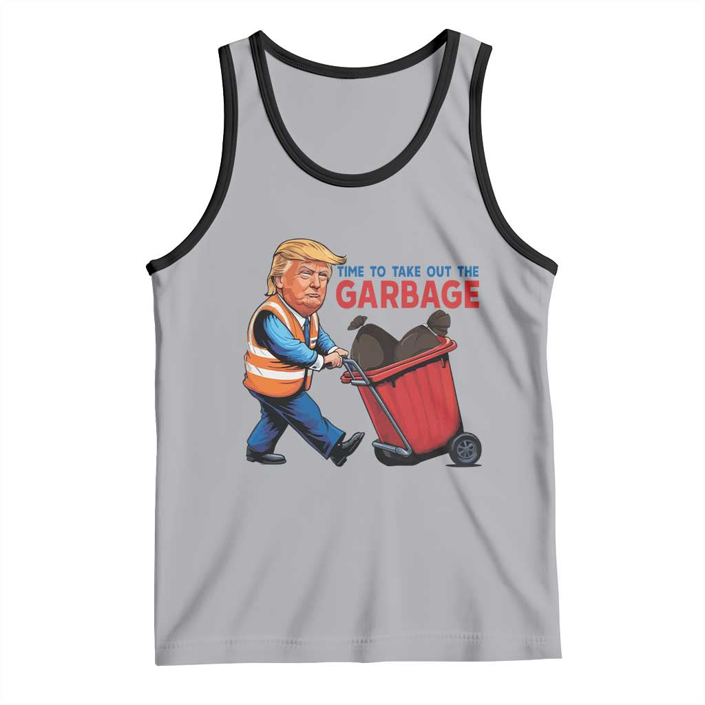 Trump 2024 Tank Top Time To Take Out The Garbage TS09 Athletic Heather Black Print Your Wear