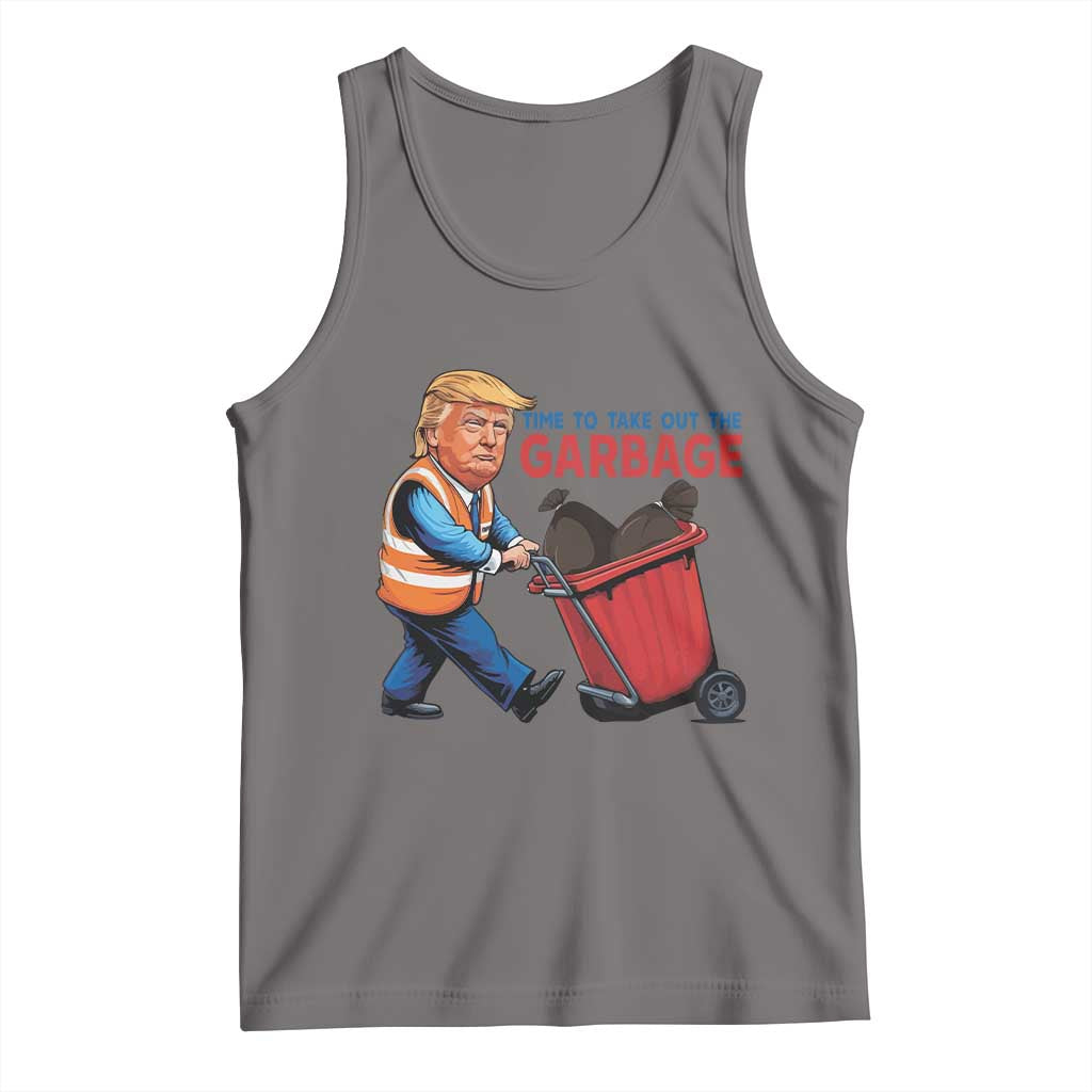 Trump 2024 Tank Top Time To Take Out The Garbage TS09 Deep Heather Print Your Wear