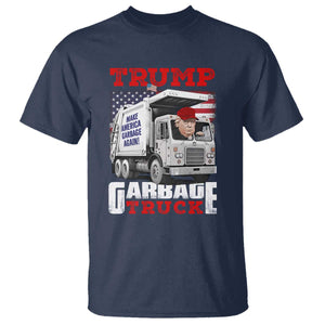 Trump 2024 T Shirt Trump Garbage Truck TS09 Navy Print Your Wear