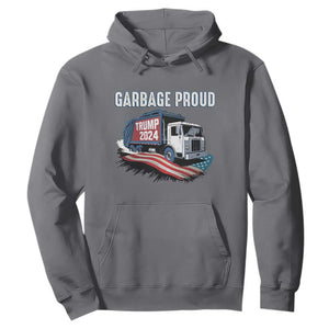 Trump 2024 Hoodie Garbage Proud Trump Garbage Truck TS09 Charcoal Print Your Wear
