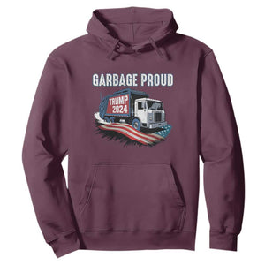 Trump 2024 Hoodie Garbage Proud Trump Garbage Truck TS09 Maroon Print Your Wear