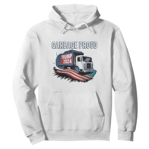 Trump 2024 Hoodie Garbage Proud Trump Garbage Truck TS09 White Print Your Wear