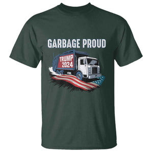 Trump 2024 T Shirt Garbage Proud Trump Garbage Truck TS09 Dark Forest Green Print Your Wear