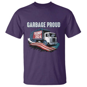 Trump 2024 T Shirt Garbage Proud Trump Garbage Truck TS09 Purple Print Your Wear