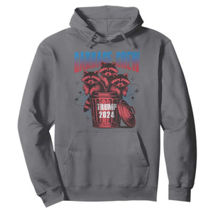 Trump 2024 Hoodie Garbage Crew Raccoon Trump Supporters TS09 Charcoal Print Your Wear