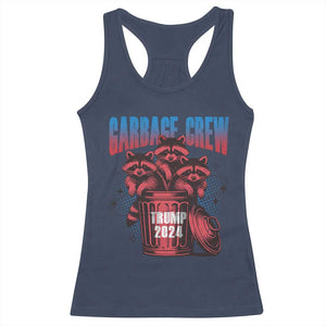 Trump 2024 Racerback Tank Top Garbage Crew Raccoon Trump Supporters TS09 Navy Print Your Wear