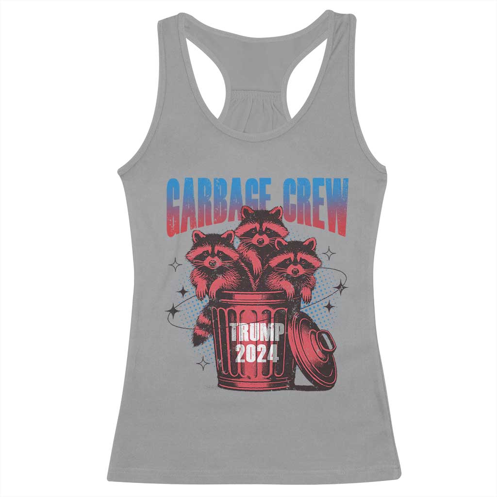 Trump 2024 Racerback Tank Top Garbage Crew Raccoon Trump Supporters TS09 Sport Gray Print Your Wear