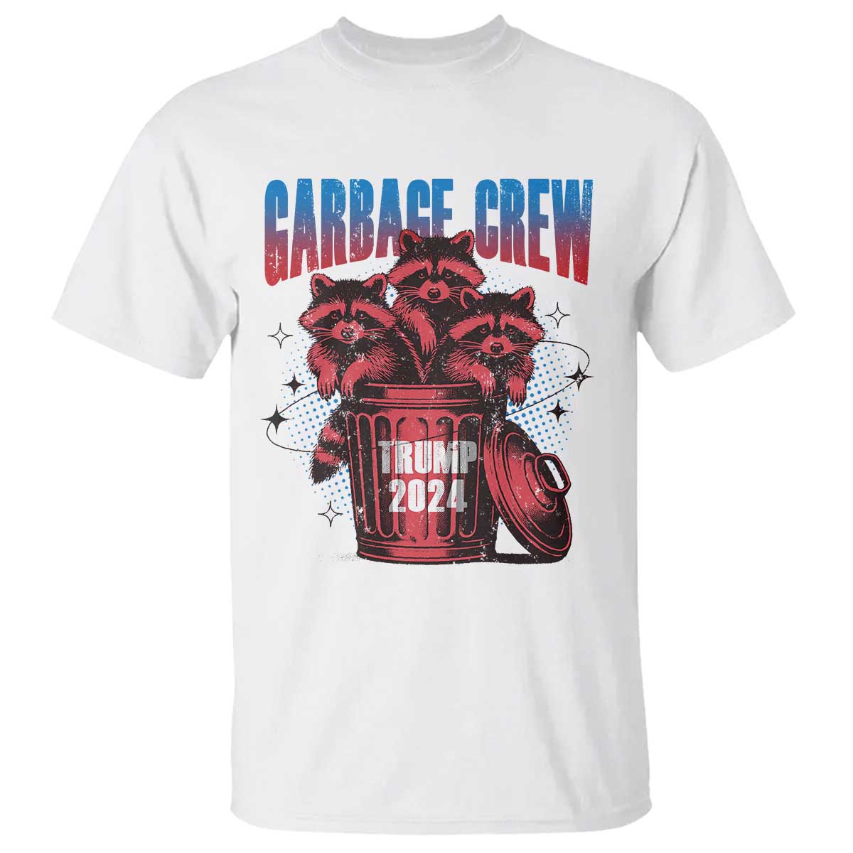 Trump 2024 T Shirt Garbage Crew Raccoon Trump Supporters TS09 White Print Your Wear
