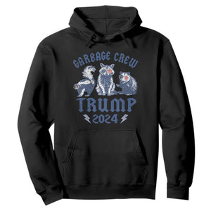 Trump 2024 Hoodie Garbage Crew Team Trash Raccoon Opossum Rat TS09 Black Print Your Wear