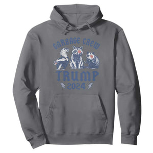 Trump 2024 Hoodie Garbage Crew Team Trash Raccoon Opossum Rat TS09 Charcoal Print Your Wear