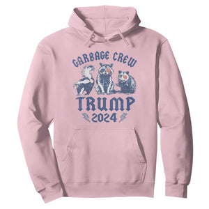 Trump 2024 Hoodie Garbage Crew Team Trash Raccoon Opossum Rat TS09 Light Pink Print Your Wear