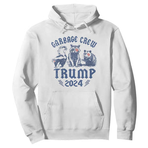 Trump 2024 Hoodie Garbage Crew Team Trash Raccoon Opossum Rat TS09 White Print Your Wear
