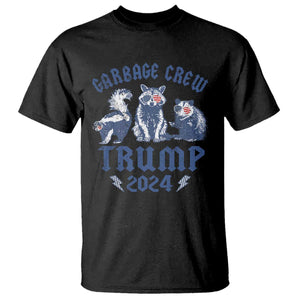 Trump 2024 T Shirt Garbage Crew Team Trash Raccoon Opossum Rat TS09 Black Print Your Wear