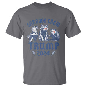 Trump 2024 T Shirt Garbage Crew Team Trash Raccoon Opossum Rat TS09 Charcoal Print Your Wear
